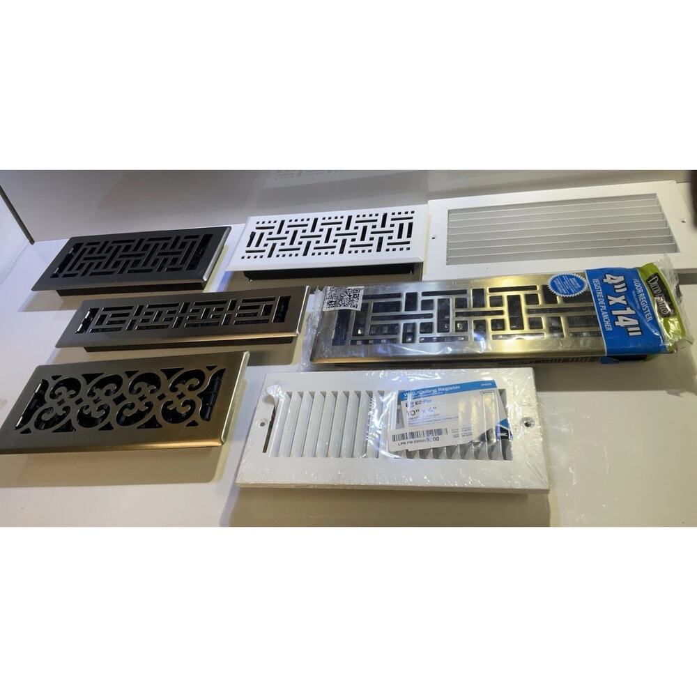 Floor Registers Decorative Grates (lot of 7) Assorted Sizes Designs Brand New